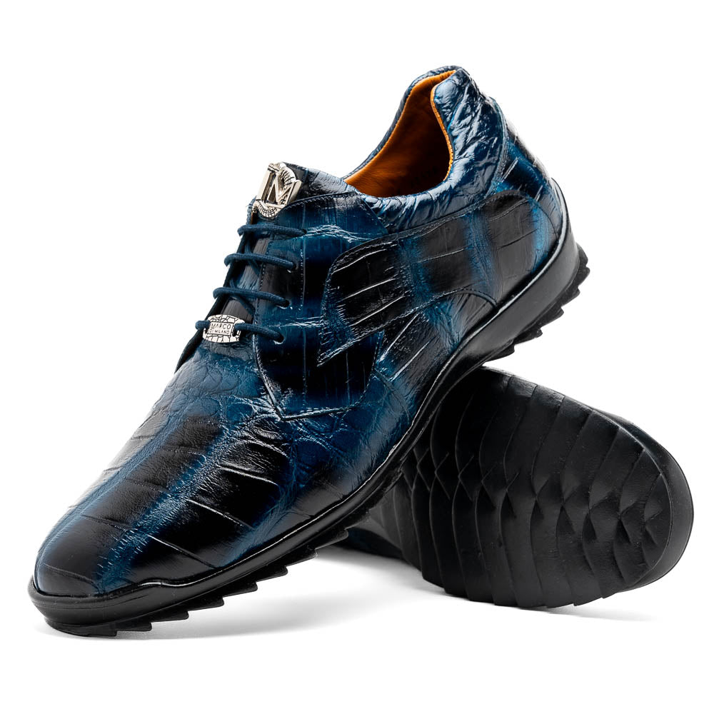 Marco_Di_Milano Vulcan Rustic Navy Leather Shoe