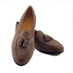 Zelli Naples Suede Tassel Loafers in Mocha | A Versatile Italian Classic