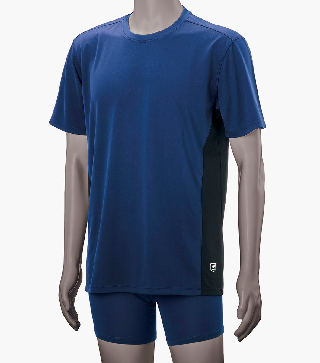 CREW NECK BLOCK T-SHIRT Performance Fabric