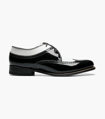 Stacy Adams DAYTON Wingtip Oxford Black w/White by Stacy Adams Shoes