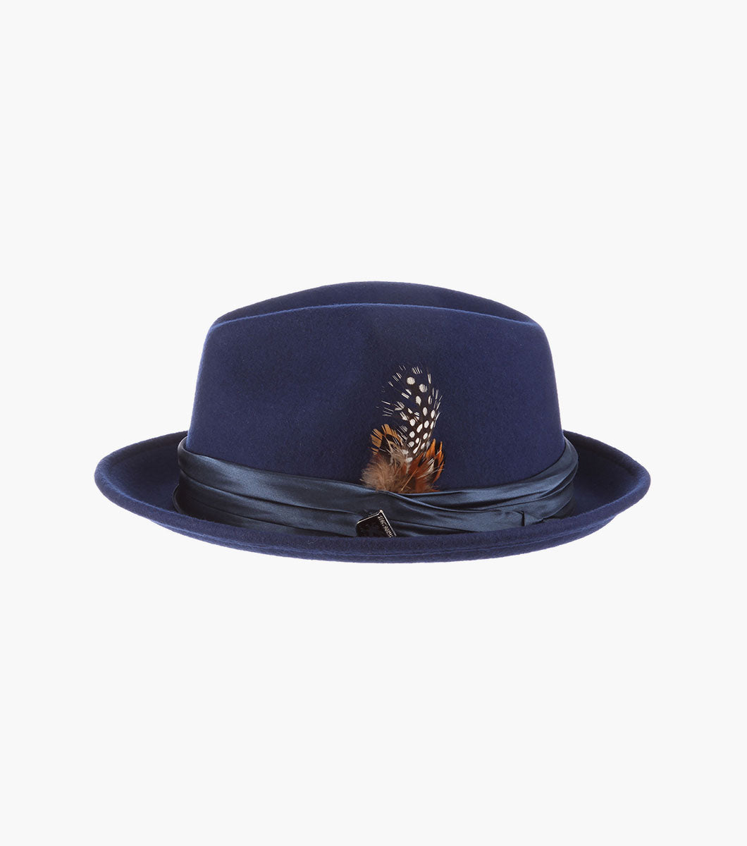 ASH FEDORA Crushable Wool Felt Pinch Front Hat
