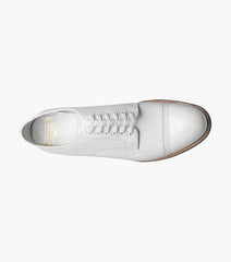 Stacy Adams MADISON Cap Toe Oxford White by Stacy Adams Shoes