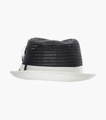 ZAYLEN FEDORA Paper Braided Pinch Front Hat