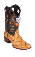 Bota de Pirarucu Original Horma Punta Recortada Wild West