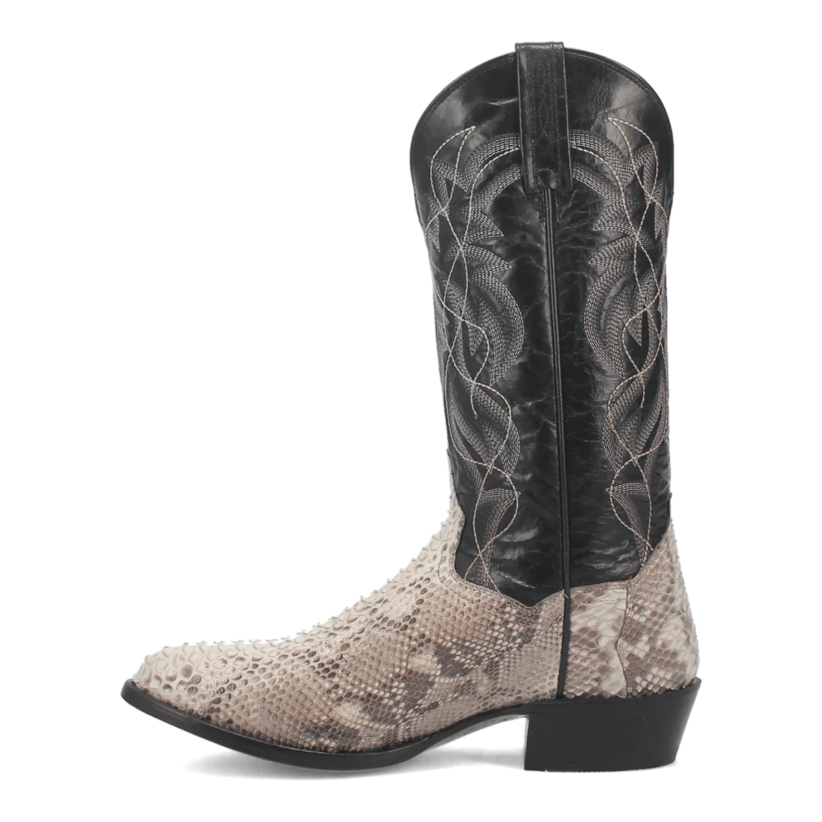Dan Post Men's Manning Python Snakeskin Round Toe Boots - Natural