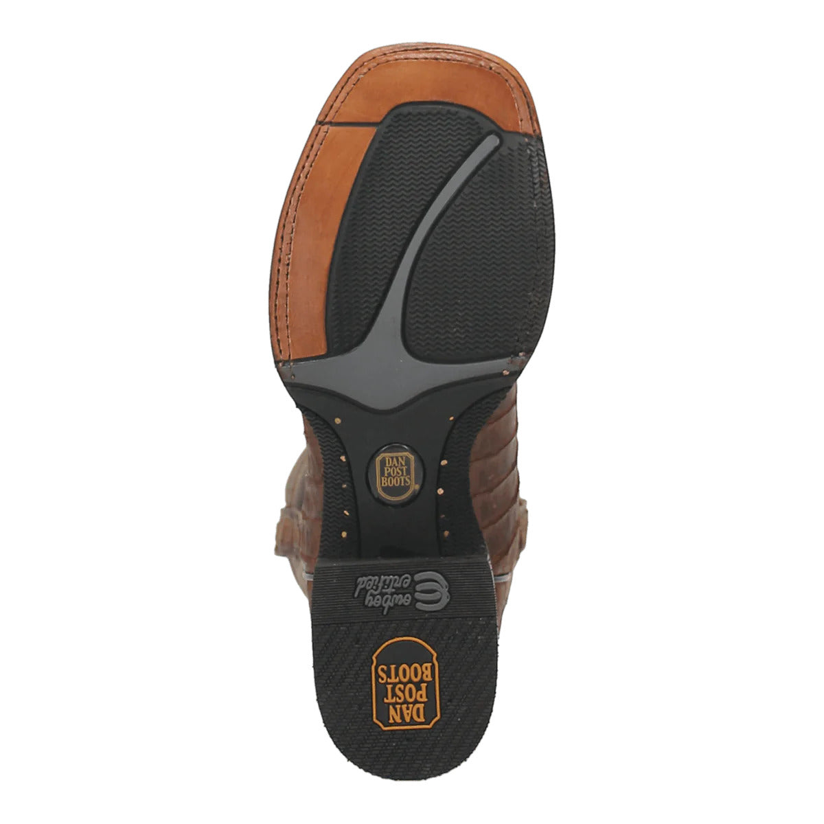 Dan Post Men's Mickey Genuine Caiman Belly Square Toe Boots - Tan