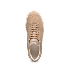 Zelli Gotti Suede & Leather Sneaker in Taupe