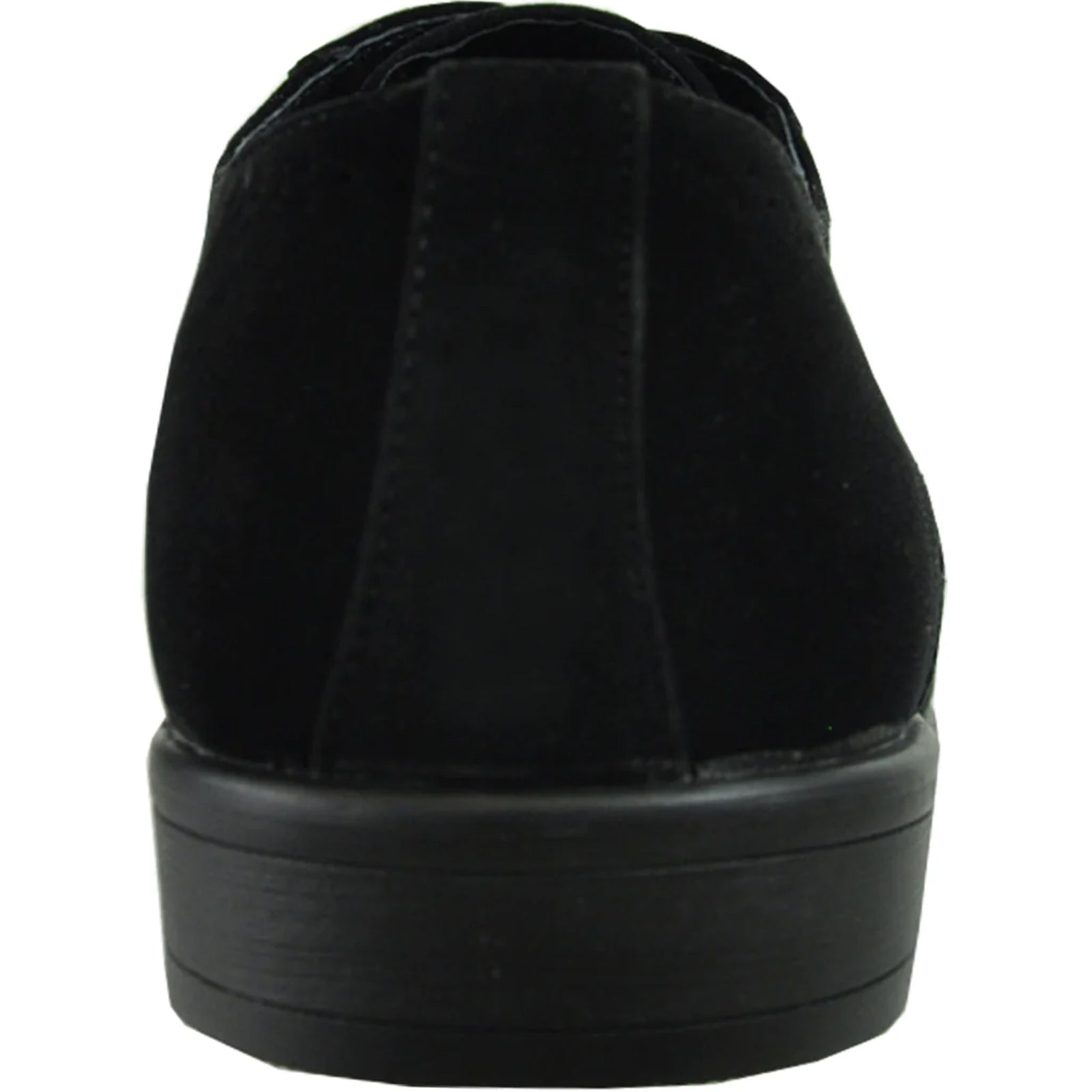 Bravo Mens Vegan Suede Wedding & Prom Wingtip Lace Up Dress Shoe in Black