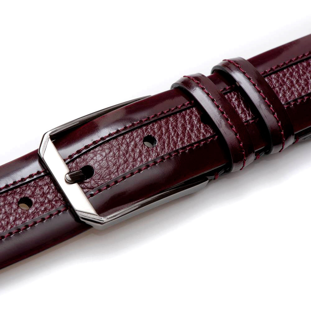 Mezlan Leather & Deerskin Belt - Luxury Italian Crafted