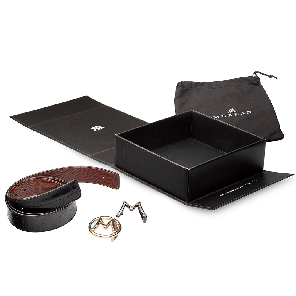 Mezlan Reversible Exotic Strap Shoe | Interchangeable Buckle