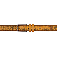 Mezlan Laser-Print Calfskin Belt