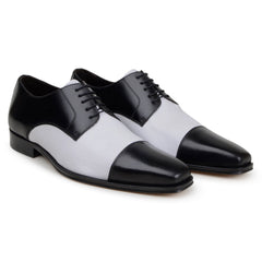Belvedere Alexander Black & White Leather Oxford