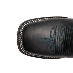 Ferinni Boot - Mens Dress Cowboy Boot  - Ferrini Men's Maverick Leather Boots Handcrafted - Black in  Black Color