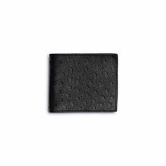 Ferrini Full Quill Ostrich Billfold Black