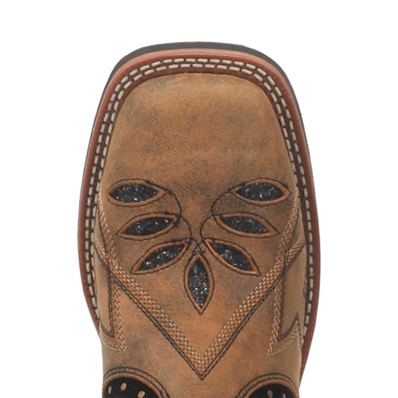 Laredo Bouquet Honey Leather Square Toe Women Boots