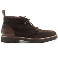 Zelli Campo High Sueded Goatskin Lace-Up Chukka Boot in Nicotine