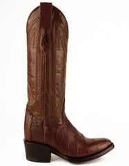 Ferrini Men's Stallion Alligator Belly Boots French Toe Handcrafted Cognac