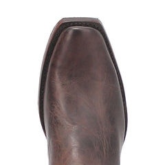 Dingo Brown and Red Snoot Toe Leather Western Boots