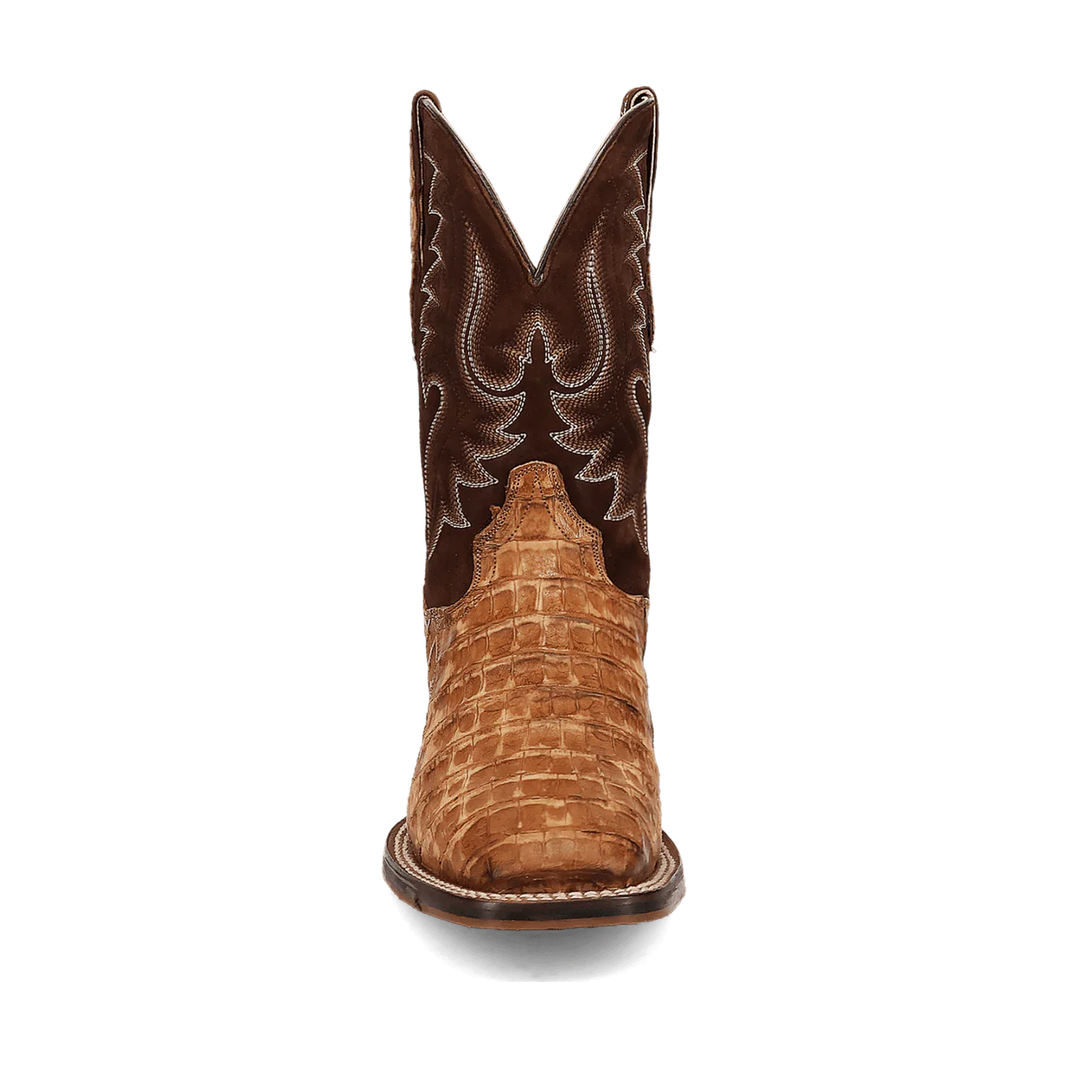 Dan Post Men’s Leon Brass/Brown Caiman Leather Western Boots