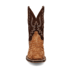 Dan Post Men’s Leon Brass/Brown Caiman Leather Western Boots