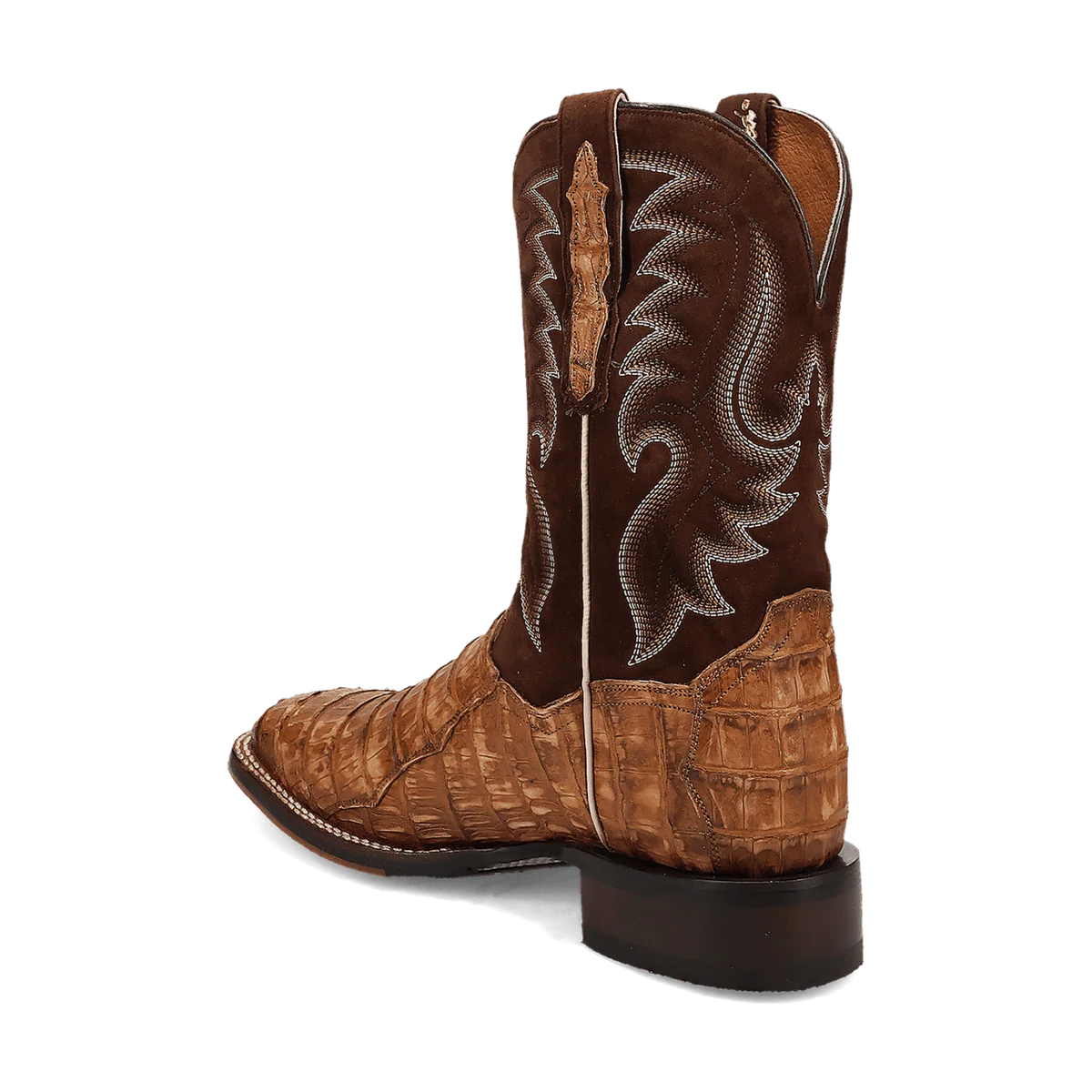 Dan Post Men’s Leon Brass/Brown Caiman Leather Western Boots