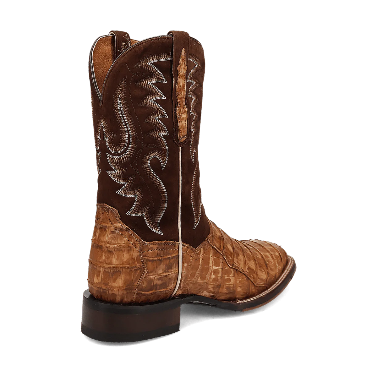 Dan Post Men’s Leon Brass/Brown Caiman Leather Western Boots