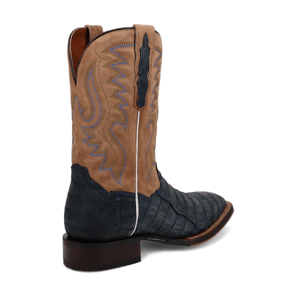 Dan Post Men's Leon Denim & Tan Caiman Square Toe Western Boots