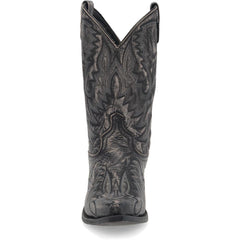 Laredo Garrett Black Distress Leather Snip Toe Boots for Men