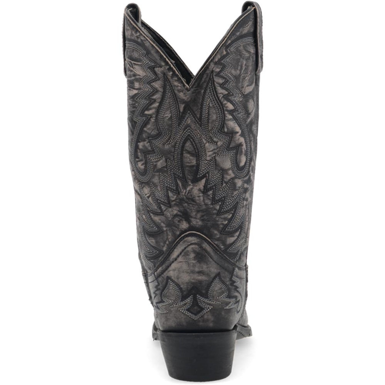Laredo Garrett Black Distress Leather Snip Toe Boots for Men