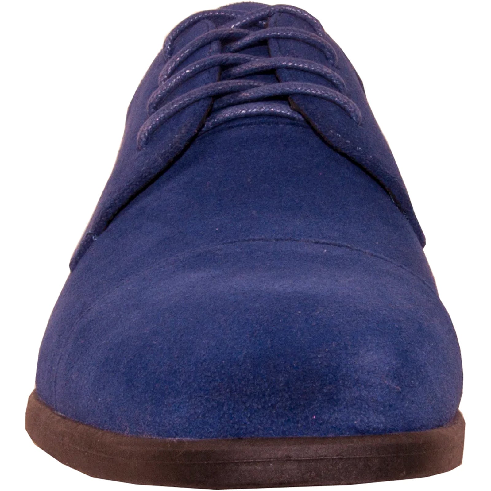 Bravo Mens Formal Suede Style Wedding & Prom Cap Toe Dress Shoe in Royal Blue