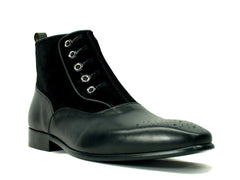 Calfskin Button Up Slip-On Boot