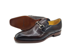 Burnished Calfskin Loafer Leather Sole