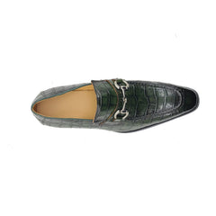 Buckle Loafer w Gator Embossed Leather