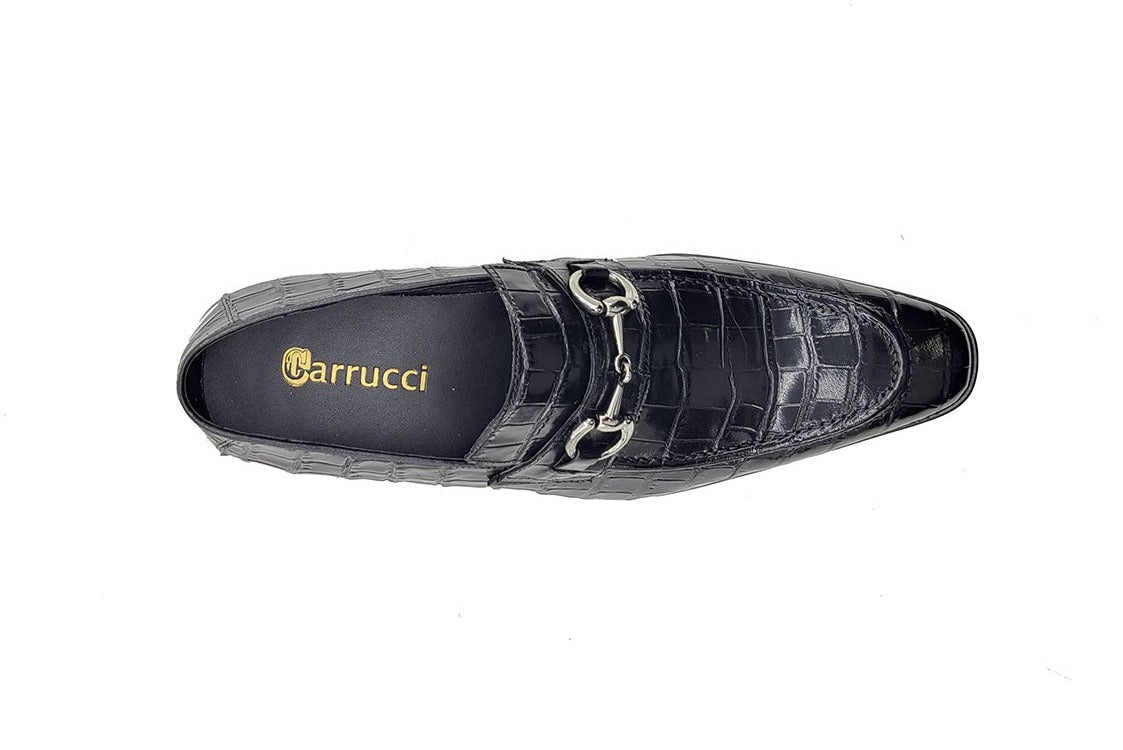 Buckle Loafer w Gator Embossed Leather