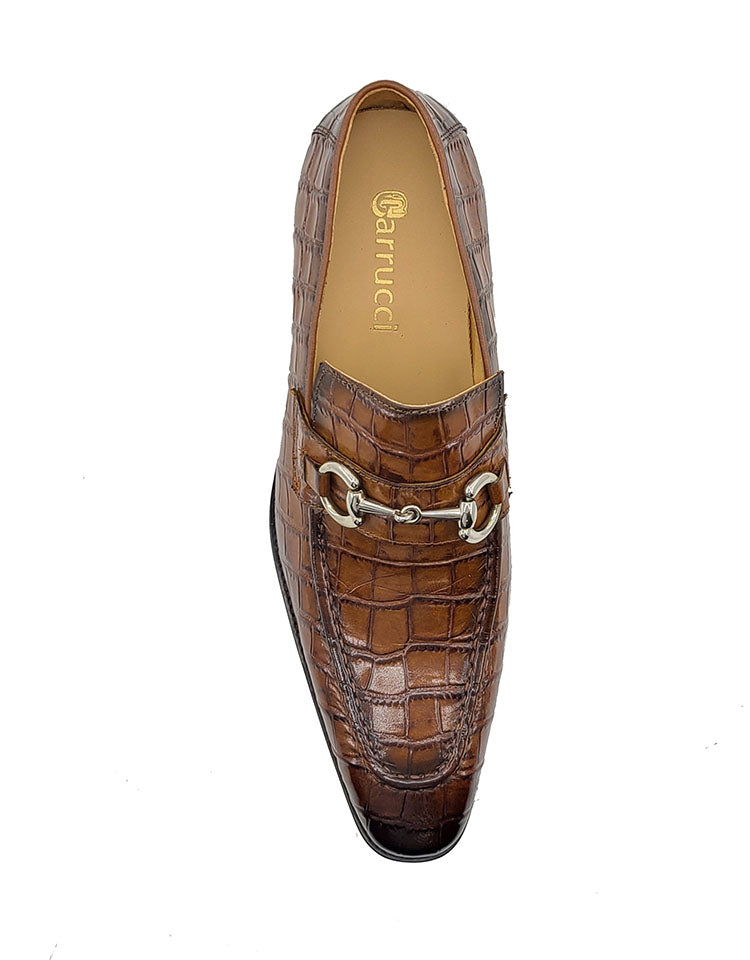 Buckle Loafer w Gator Embossed Leather