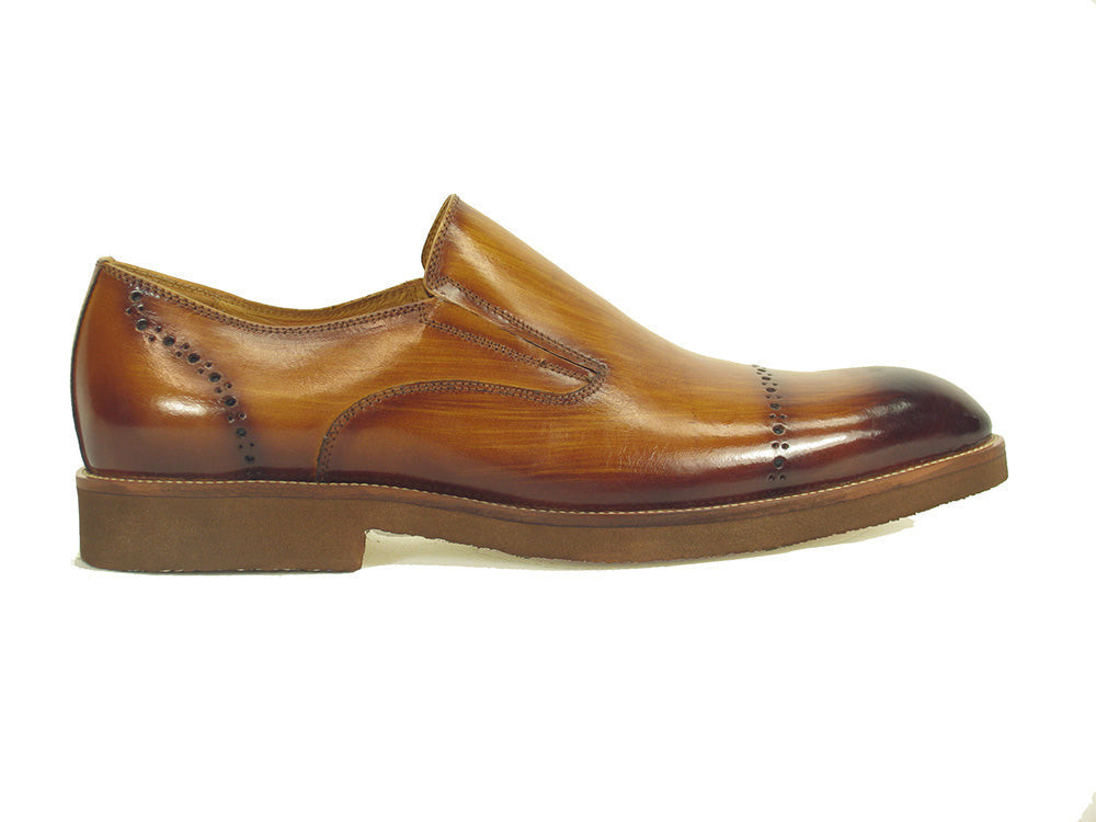 Chic Patina Finish Calfskin Slip-on