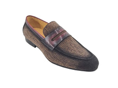 Life Style Penny Loafer Fabric Upper with Signature Leather Trim