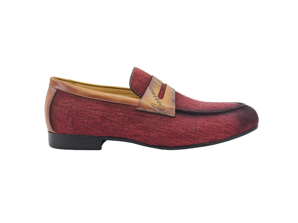 Life Style Penny Loafer Fabric Upper with Signature Leather Trim