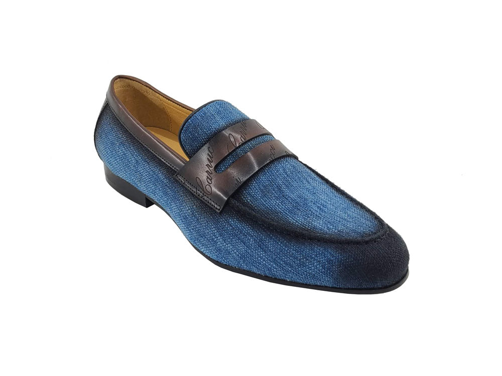 Life Style Penny Loafer Fabric Upper with Signature Leather Trim