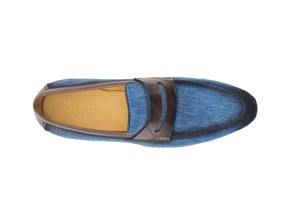 Life Style Penny Loafer Fabric Upper with Signature Leather Trim