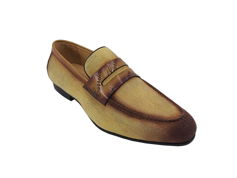 Life Style Penny Loafer Fabric Upper with Signature Leather Trim