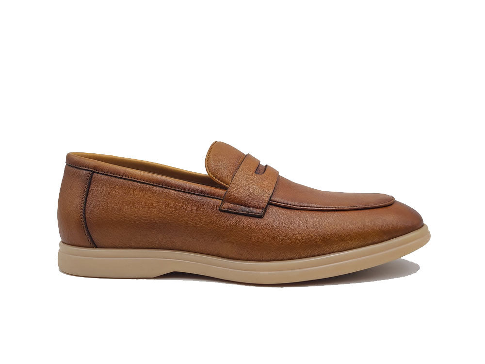 Tumble Calfskin Penny Loafer