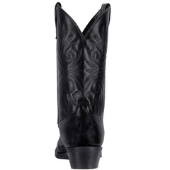 Laredo Paris Black Leather R-Toe Men's Boots