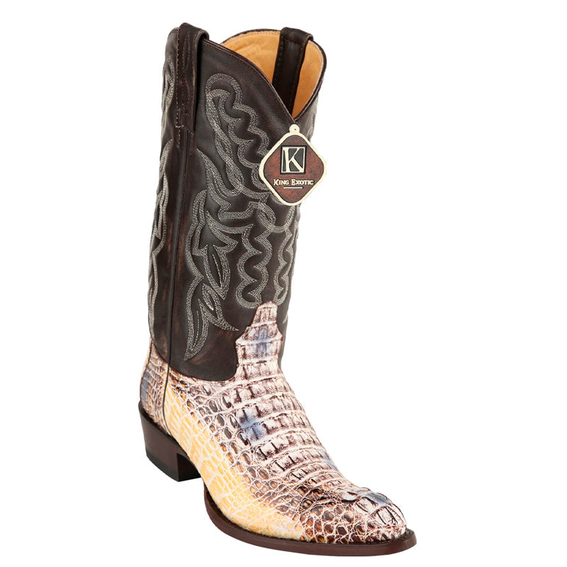 Mens King Exotic Caiman Hornback Cowboy Boots Natural (4980249)