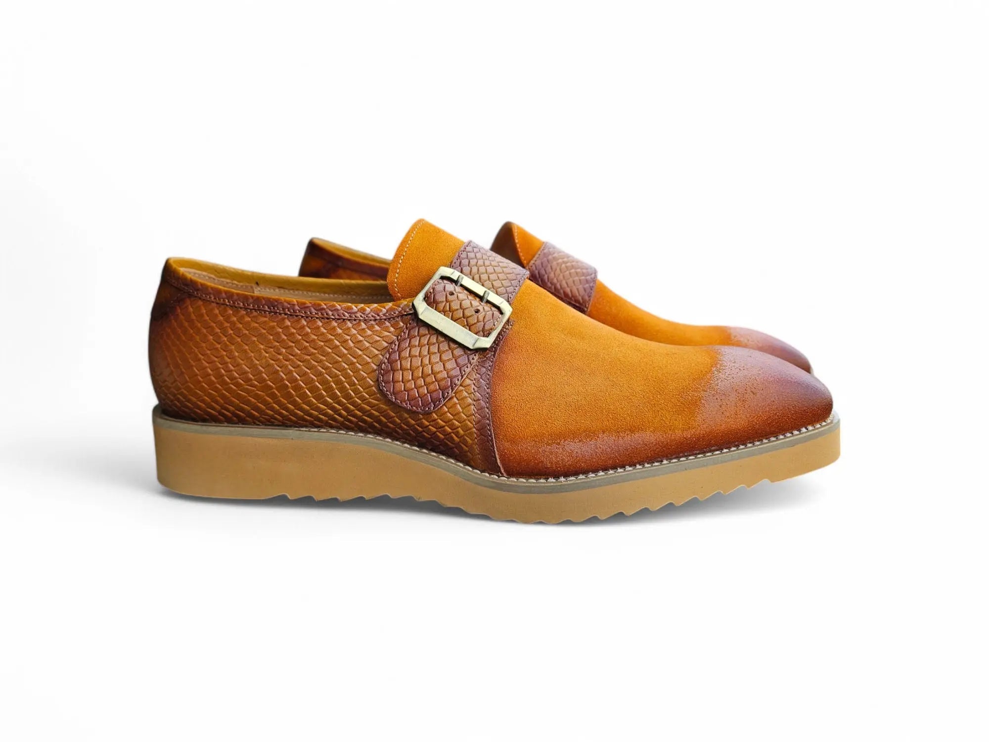 Multi Media Buckle Monkstrap Slip-on Carrucci