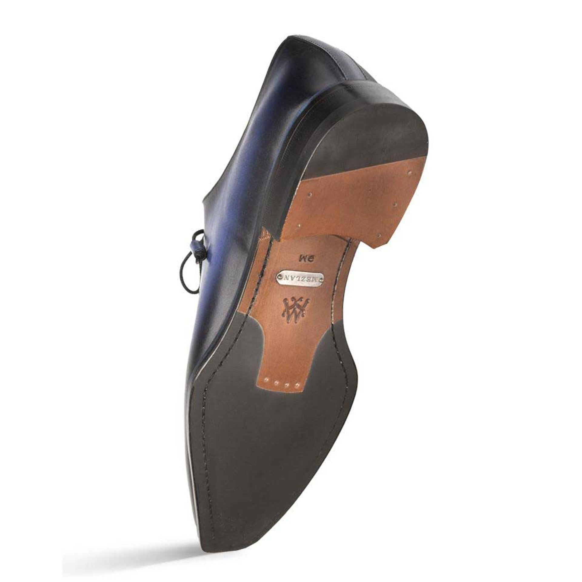 Navy Asymmetric Plain Toe Oxford By Mezlan Made In Spain Brand
