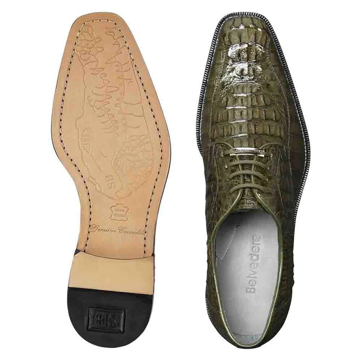Belvedere Chapo Exotic Crocodile Hornback Oxfords
