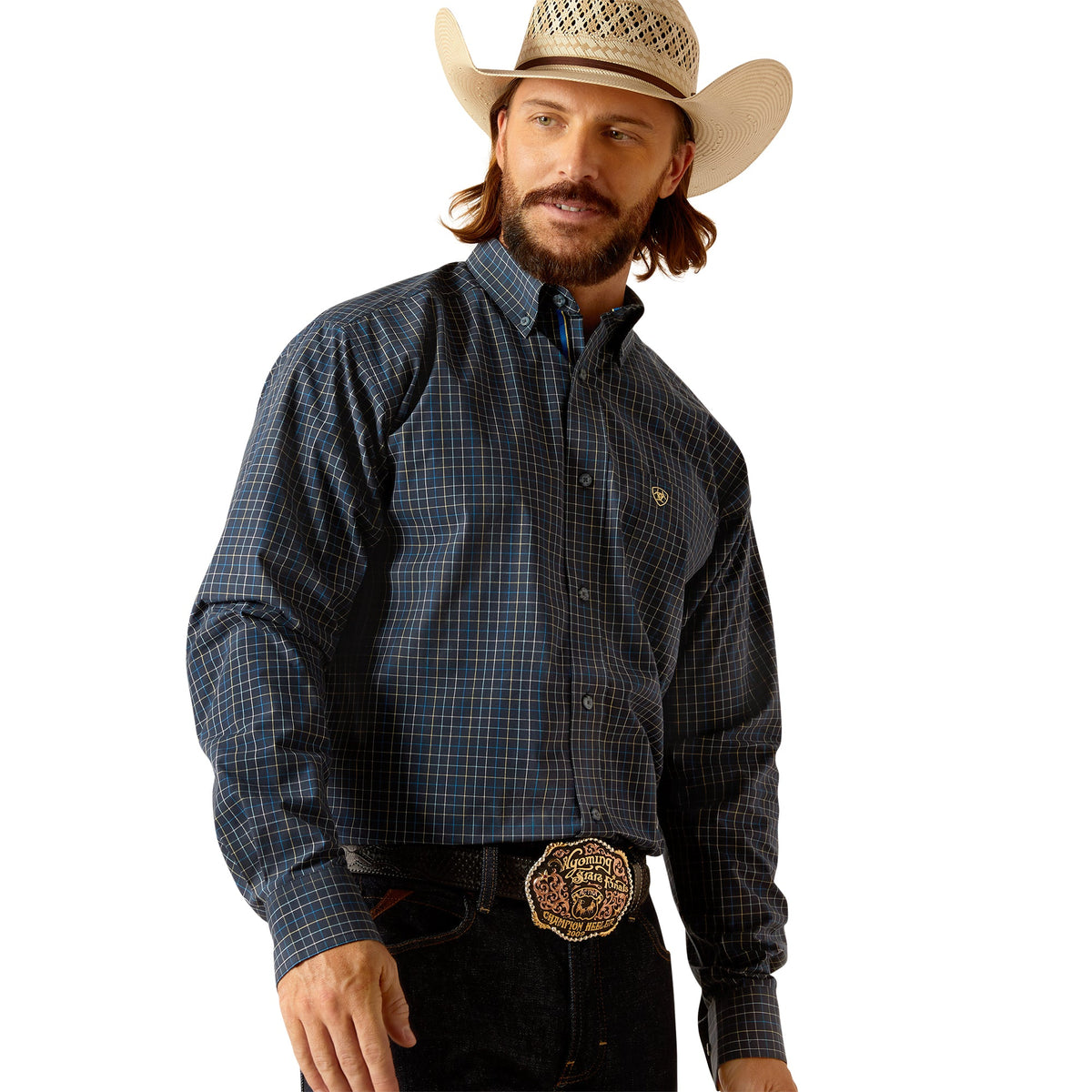 Navy Blue Ariat Shirt Pharell Classic Fit