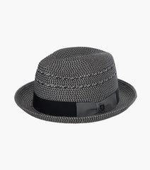 ASHER FEDORA Paper Braided Pinch Front Hat