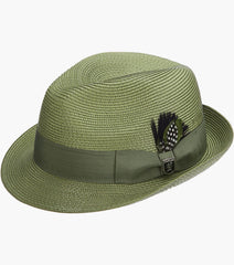 BELMONT FEDORA Poly Braid Pinch Front Hat